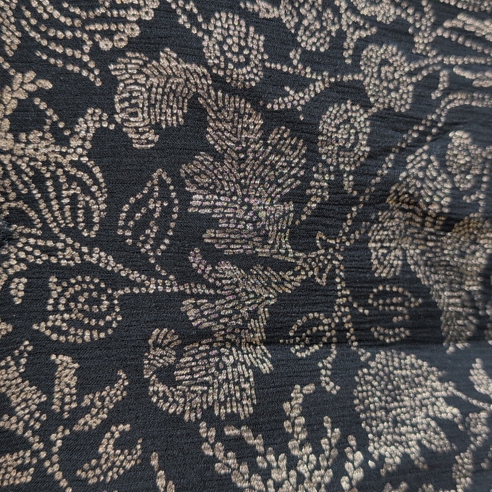 Elie Tahari Black And Gold Silk Blouse - Picture 4 of 12